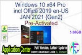 Windows 10 X64 Pro 21H1 incl Office 2019 pl-PL MAY 2021 {Gen2}